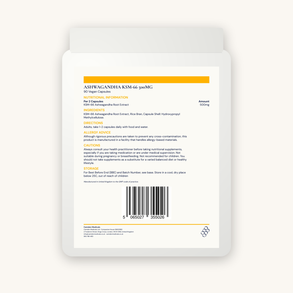 Aurifera® Ashwagandha KSM-66® 500mg 90 Capsules - Image 2